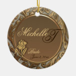 Bride +1 Wedding Party Member Combination Ornament