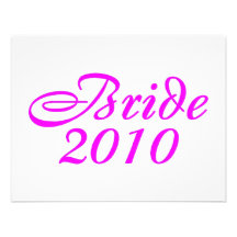 Bride 2010 (Pink) Announcements