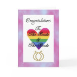 bride and bride gay lesbian Congratulations Greeting Cards