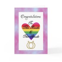 bride and bride gay lesbian Congratulations Greeting Cards