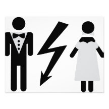 bride and bridegroom icon invites