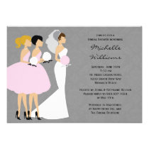 Bride and Bridesmaids Shower Invitation invitations