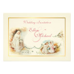 Bride and bridesmaids wedding invitation