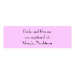 Bride and Groom are registered at:... Business Card Template