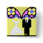 Bride and Groom Pinback Button