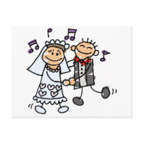 Bride and Groom Celebrate Postcards
