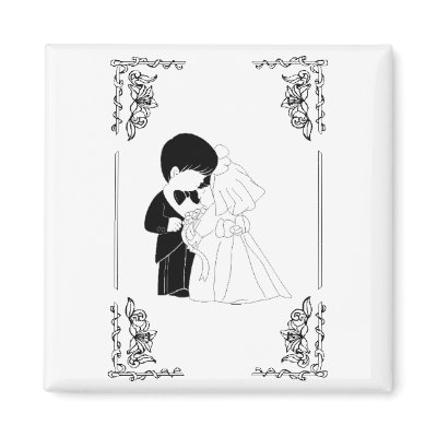 Bride and Groom - Children -1 Magnet by Just2Cute