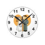 bride and groom clock