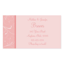 Bride and Groom Contact Information Card Business Card Templates