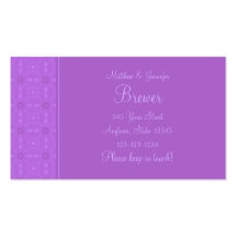 Bride and Groom Contact Information Card Business Card