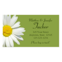 Bride and Groom Contact Information Card Business Card