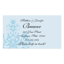 Bride and Groom Contact Information Card Business Card Templates