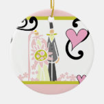 Bride and Groom Customized Keepsake Christmas Ornaments