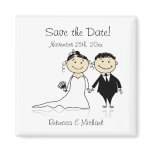 Bride and Groom - Cute Save the Date Magnets