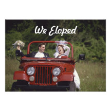 Bride and Groom Elopement Announcement