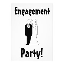 bride and groom engagement invitation