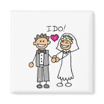 Bride and Groom Exchange vows Magnet