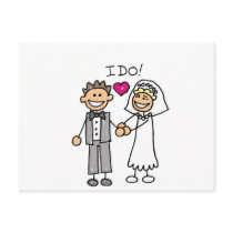 Bride and Groom Exchange vows Post Card