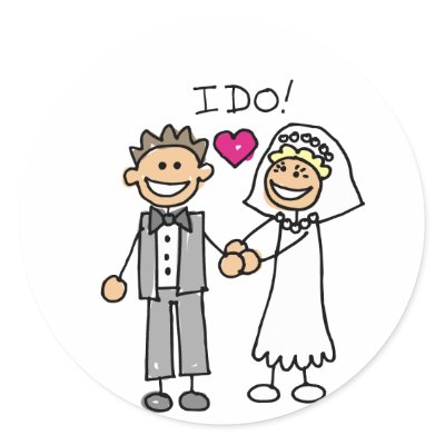 Bride and Groom Exchange vows Sticker by TheBridalShop