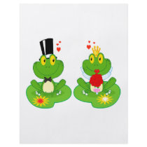 bride and groom froggy frogs flyers