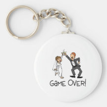 Bride and Groom Game Over Key Chains