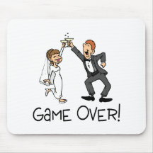 Bride and Groom Game Over Mousepads