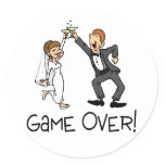 Bride and Groom Game Over stickers
