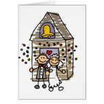 Bride and Groom Leave Church Card