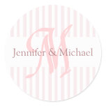 Bride And Groom Monogram Letter M 2009 Seal stickers
