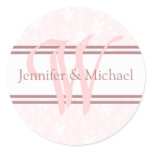 Bride And Groom Monogram Letter W 2009 Seal Sticker