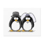 Bride and Groom Penguins Postcards