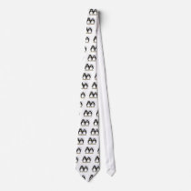 Bride and Groom Penguins Custom Tie