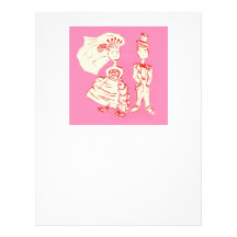 Bride and Groom Pop Art Letterhead Template