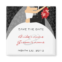 Bride and Groom Save the Date magnets