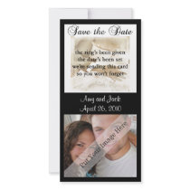 Bride and Groom Save the Date Photo Card