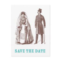 Bride and Groom Save the Date postcard