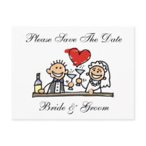 Bride And Groom Save The Dates Card Post Card