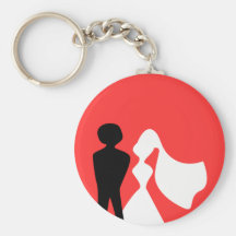 Bride and Groom Silhouette Key chain