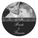 Bride and Groom Sticker With Your Photo