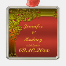Bride and Groom Wedding Ornament
