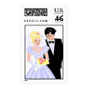 Bride and Groom Wedding Stamps