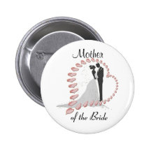 Bride and Groom with Hearts Pin