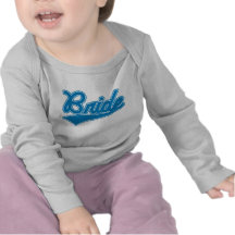 Bride (Baseball Script Blue) T-shirts