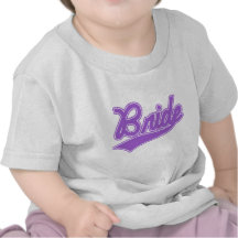 Bride (Baseball Script Purple) T-shirt