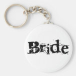 Bride Black Text Key Chains