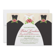 Bride & Bridesmaids Bridal Luncheon Invite (black)