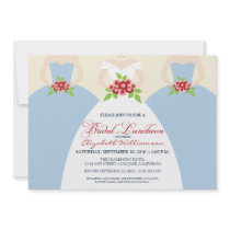 Bride & Bridesmaids Bridal Luncheon Invite (blue)