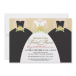 Bride & Bridesmaids Bridal Shower Invite (black) invitations