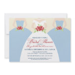 Bride & Bridesmaids Bridal Shower Invite (blue)