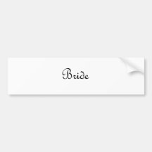 Bride Bumper Sticker